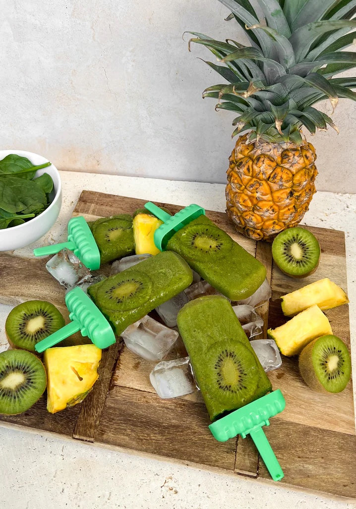 Healthy Popsicles with Kiwi &amp; Pineapple